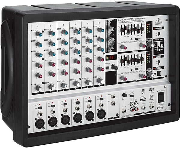 Behringer PMH660M 8-Channel Powered Mixer with FX (400 Watts), Main