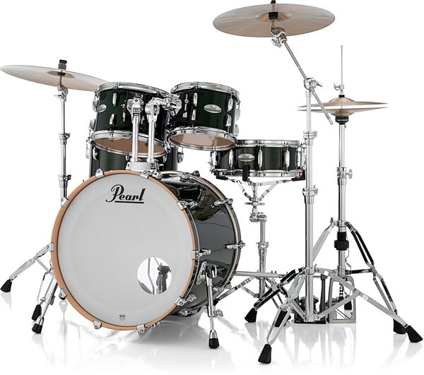 Pearl PMX924BE Professional Series Maple Drum Shell Kit, 4-Piece, Emerald Mist, Action Position Back
