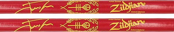 Zildjian Josh Dun Signature Drumsticks, Clancy Red, Action Position Back