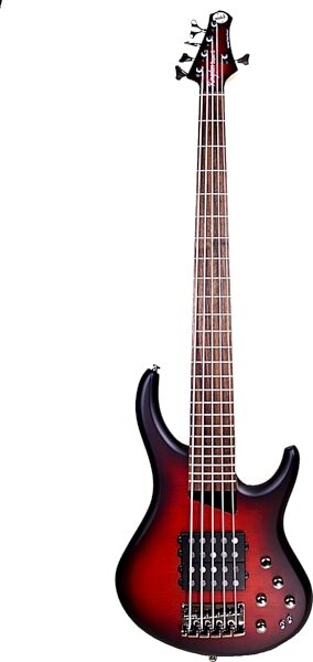 MTD Kingston Super 5 Electric Bass, 5-String (with Laurel Fingerboard), Doctor Brown&#039;s Burst, Action Position Back