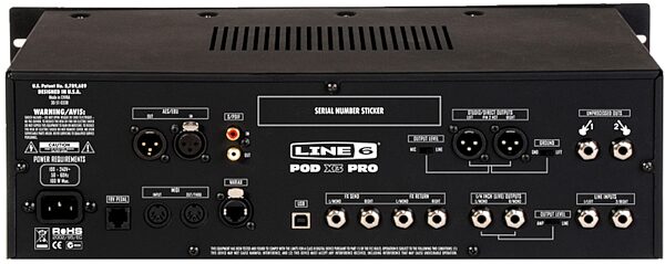 Line 6 POD X3 Pro Guitar Multi-Effects Processor, Rear