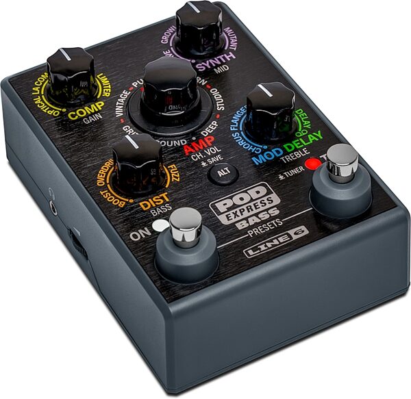 Line 6 POD Express Bass Multi-FX and Amp Modeling Pedal, New, Action Position Back
