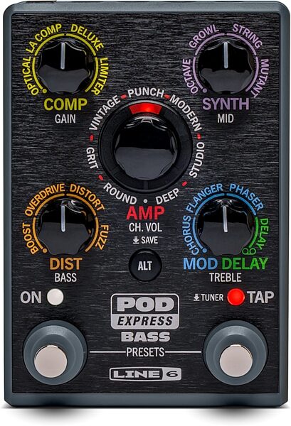 Line 6 POD Express Bass Multi-FX and Amp Modeling Pedal, New, Action Position Back