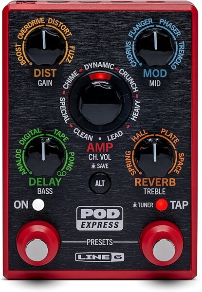 Line 6 POD Express Guitar Multi-FX and Amp Modeling Pedal, New, Action Position Back