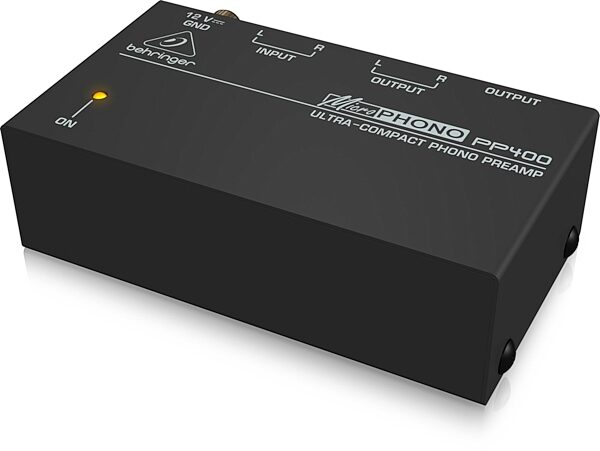 Behringer PP400 MicroPHONO Ultra-Compact Phono Preamp, Angle