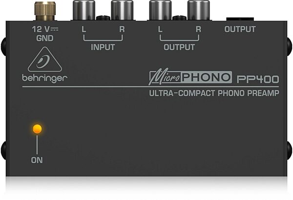 Behringer PP400 MicroPHONO Ultra-Compact Phono Preamp, Top