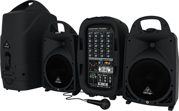Behringer Europort PPA500BT Portable Bluetooth PA System (500 Watts), Main