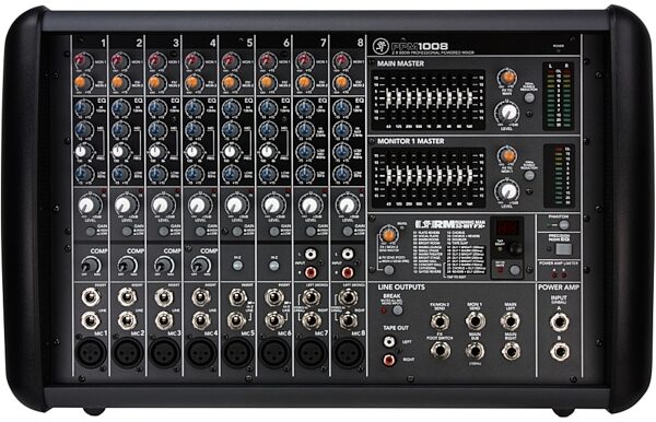 Mackie PPM1008 8-Channel Powered Mixer (Stereo, 1600 Watts), Main