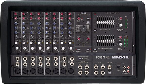 Mackie 808S Powered Mixer (Stereo, 1200 Watts), Front View