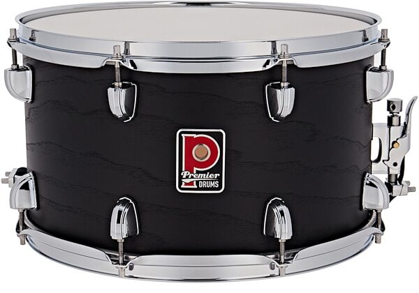 Premier Artist 6-Ply Birch Snare Drum, Black Ash, 8x14 inch, Action Position Back