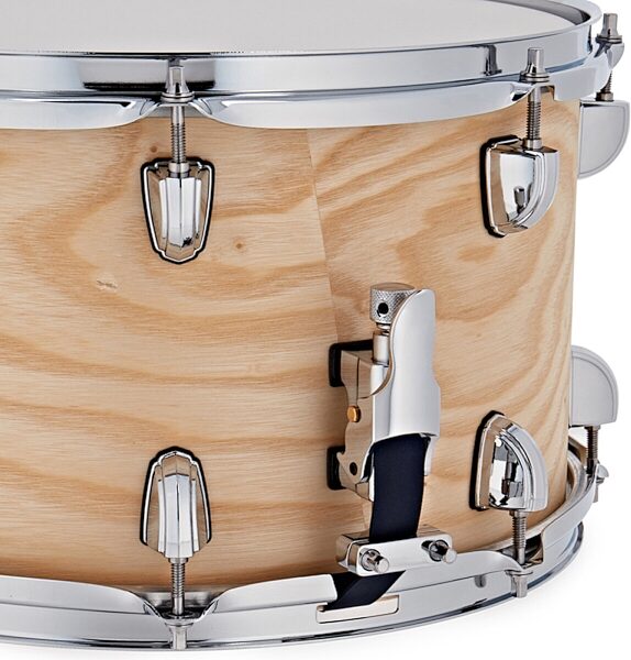 Premier Artist 6-Ply Birch Snare Drum, Natural Ash, 8x14 inch, Action Position Back