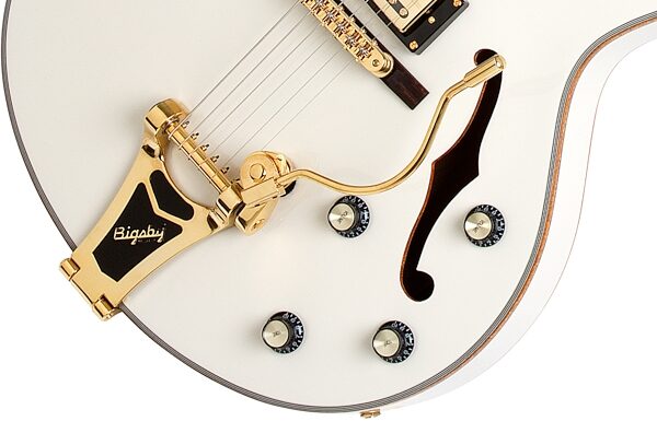 Epiphone Limited Edition Emperor Swingster Electric Guitar, Pearl White Controls