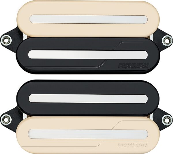 Fishman Fluence Open-Core Modern Humbucker Electric Guitar Pickup Set, Zebra, Nickel Blade, Warehouse Resealed, Main