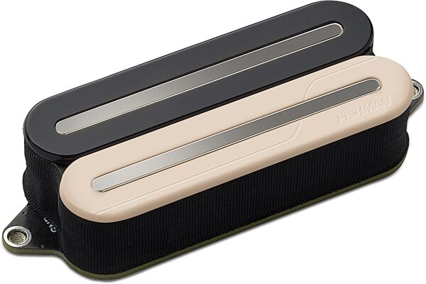 Fishman Fluence Open-Core Modern Ceramic Humbucker 7-String Guitar Pickup, Zebra with Black Nickel Blades, Main