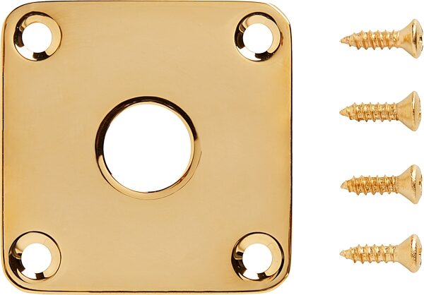Gibson Les Paul Metal Jack Plate, Gold, Action Position Back