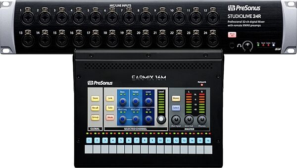 PreSonus StudioLive 24R Series III Digital Rack Mixer, Bundle with EarMix 16M, pack