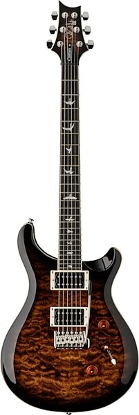 PRS Paul Reed Smith SE Custom 24 Quilt Top Electric Guitar (with Gig Bag), Black Gold Sunburst, Action Position Back