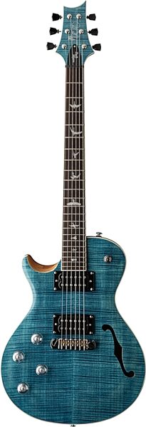 PRS Paul Reed Smith SE Zach Myers 594 Lefty Electric Guitar (with Gigbag), Myers Blue, Action Position Back