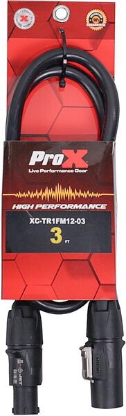 ProX XC-TR1FM12 Power Con Jumper Cable for Speakers, 3 foot, XC-TR1FM12-03, Action Position Back