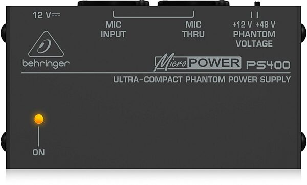 Behringer PS400 MicroPOWER Ultra-Compact Phantom Power Supply, Top