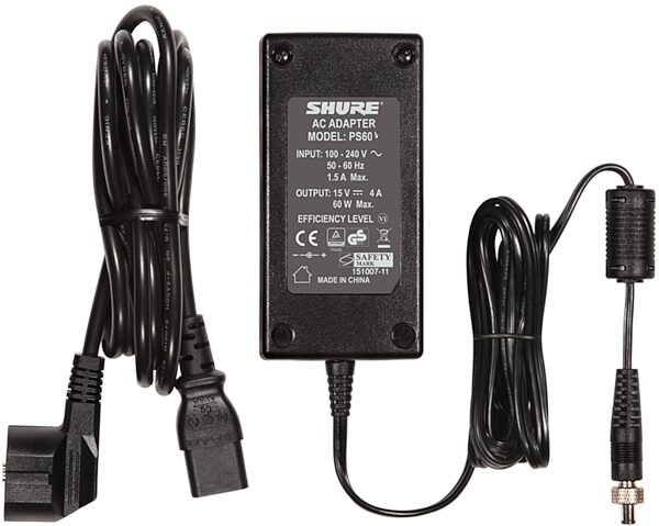 Shure PS60 15V DC In-Line Power Supply, New, Main