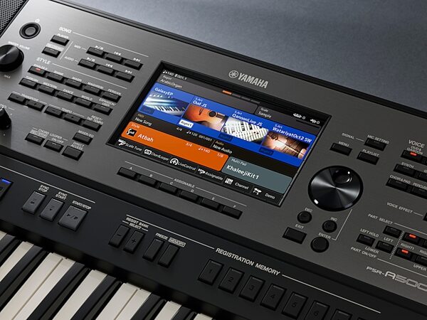 Yamaha PSR-A5000 World Music Style Arranger Keyboard, New, Detail Control Panel