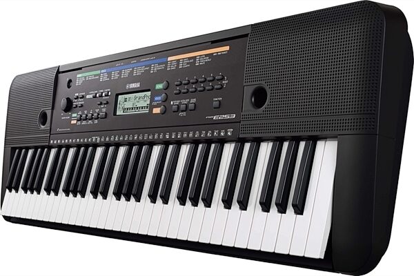Yamaha PSR-E253 Portable Keyboard, 61-Key, Angle