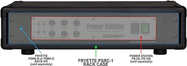 Fryette PSRC-1 Rack Case for Fryette Power Station PS-1, PS-2, PS-2A, PS-100, New, Action Position Back