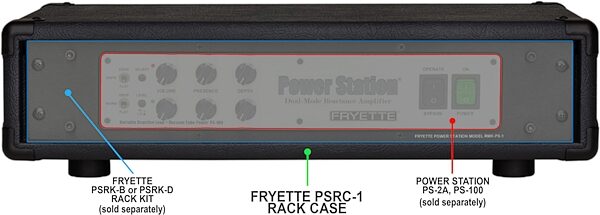 Fryette PSRC-1 Rack Case for Fryette Power Station PS-1, PS-2, PS-2A, PS-100, New, Diagram