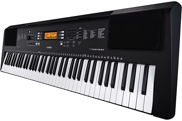 Yamaha PSR-EW300 Portable Keyboard (76-Key), Angle