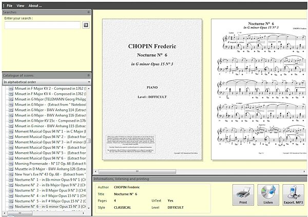eMedia Piano Scores Unlimited Piano Software (Windows), Screenshot