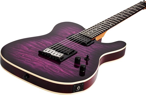 Schecter PT Pro Electric Guitar, Transparent Purple Burst, Open Box (Good), Action Position Back