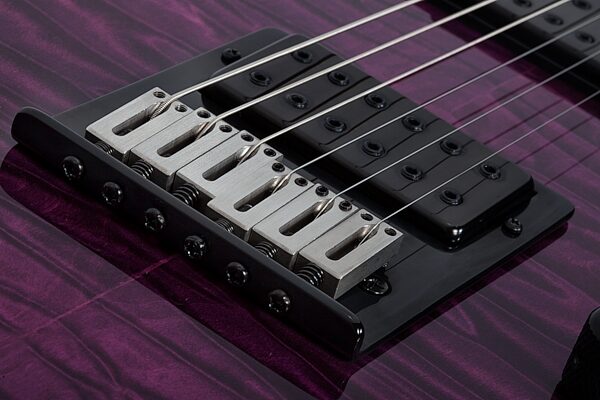 Schecter PT Pro Electric Guitar, Transparent Purple Burst, Open Box (Good), Action Position Back