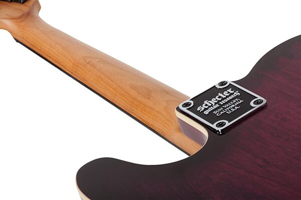 Schecter PT Pro Electric Guitar, Transparent Purple Burst, Open Box (Good), Action Position Back