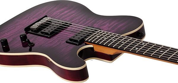 Schecter PT Pro Electric Guitar, Transparent Purple Burst, Open Box (Good), Action Position Back