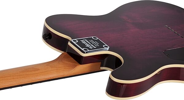 Schecter PT Pro Electric Guitar, Transparent Purple Burst, Open Box (Good), Action Position Back