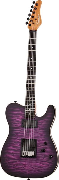 Schecter PT Pro Electric Guitar, Transparent Purple Burst, Open Box (Good), Action Position Back