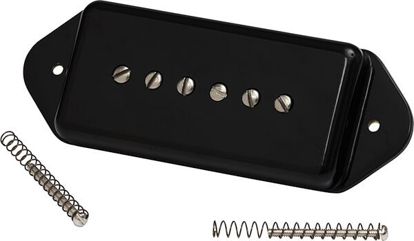 Gibson P-90 Dogear Underwound Electric Guitar Pickup, Black, Action Position Front