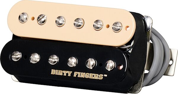 Gibson Dirty Fingers Electric Guitar Pickup, Zebra, Action Position Back