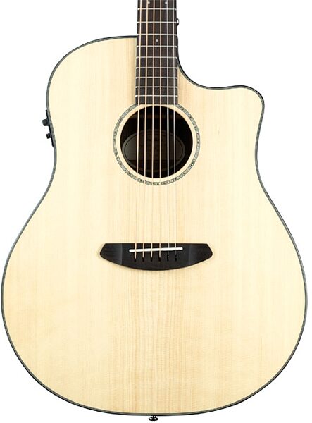 Breedlove Pursuit Dreadnought Ebony Acoustic-Electric Guitar (with Gig Bag), Body Front