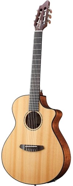 Breedlove Pursuit Nylon Classical Acoustic-Electric Guitar (with Gig Bag), Angle