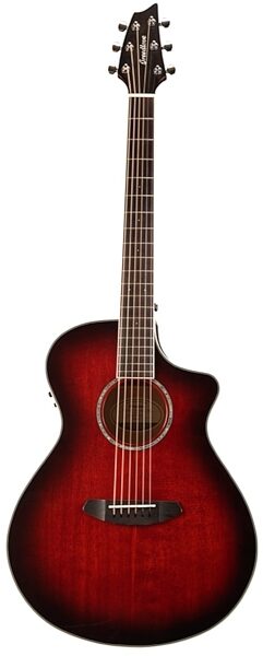 Breedlove Limited Edition Pursuit Concert Acoustic-Electric Guitar (with Gig Bag), Merlot