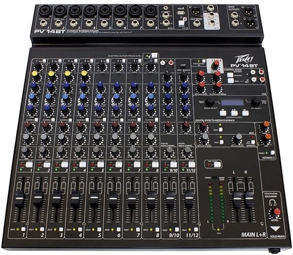 Peavey PV-14BT Stereo Bluetooth Mixer, 14-Channel, New, Main