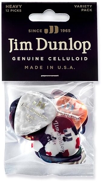 Dunlop Celluloid Pick Variety Pack, Heavy