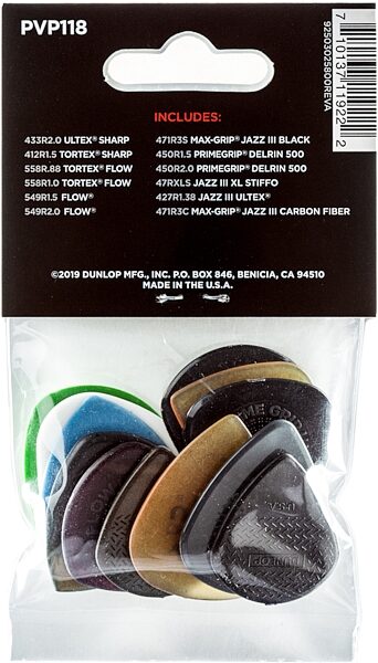 Dunlop Shred Guitar Pick Variety Pack, New, Action Position Back