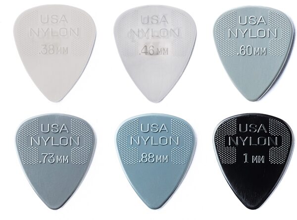 Dunlop PVP44 Nylon Guitar Pick Variety Pack, New, Action Position Back