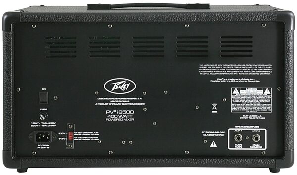 Peavey PVi8500 Powered Mixer, New, Back