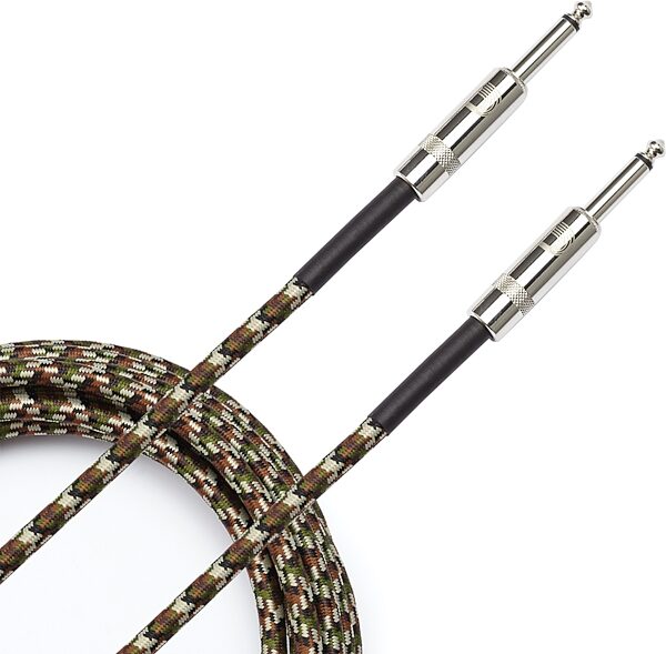 D'Addario Braided Instrument Cable, Camouflage, 20 foot, PW-BG-20CF, Action Position Back