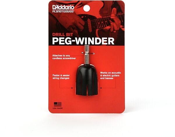 D'Addario Drill Bit Peg Winder, New, Detail Front