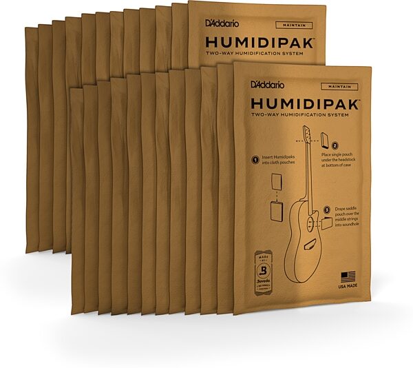 D'Addario PWHPRP12 Humidipak Replacement, 24-Pack, Action Position Back